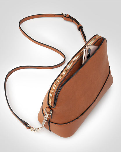 Salli Curve Zip Top Crossbody Bag-PEROZ Accessories