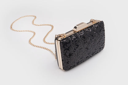 Lola Sequin Minaudiere Clutch Bag-PEROZ Accessories
