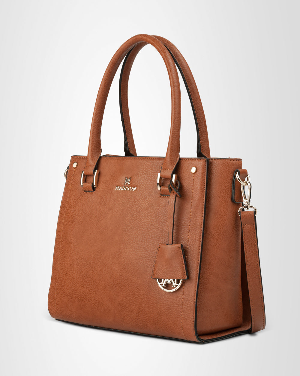 Angie Medium 3 Compartment Satchel Bag + Graphic Bag Strap-Handbags-PEROZ Accessories