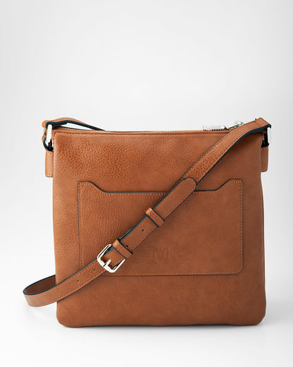 Renee Zip Top 2 Compartment Crossbody Bag-PEROZ Accessories