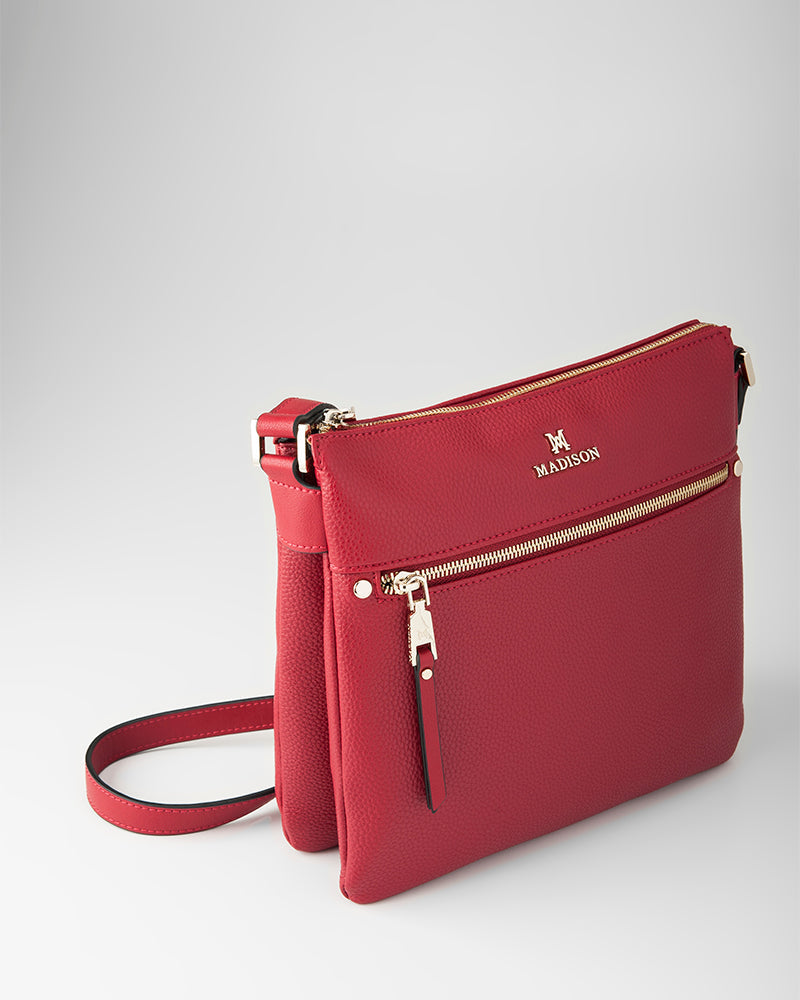 Renee Zip Top 2 Compartment Crossbody Bag-PEROZ Accessories