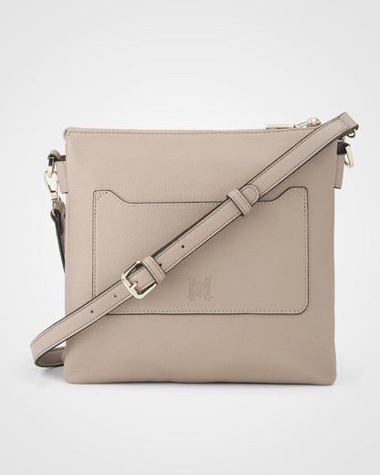 Renee Zip Top 2 Compartment Crossbody Bag-Crossbody Bags-PEROZ Accessories