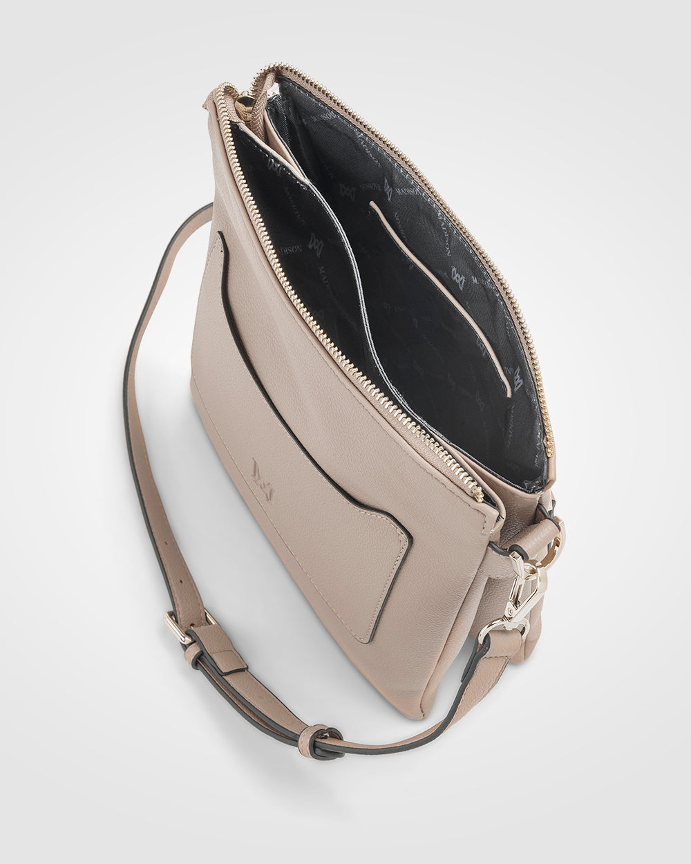 Renee Zip Top 2 Compartment Crossbody Bag-Crossbody Bags-PEROZ Accessories