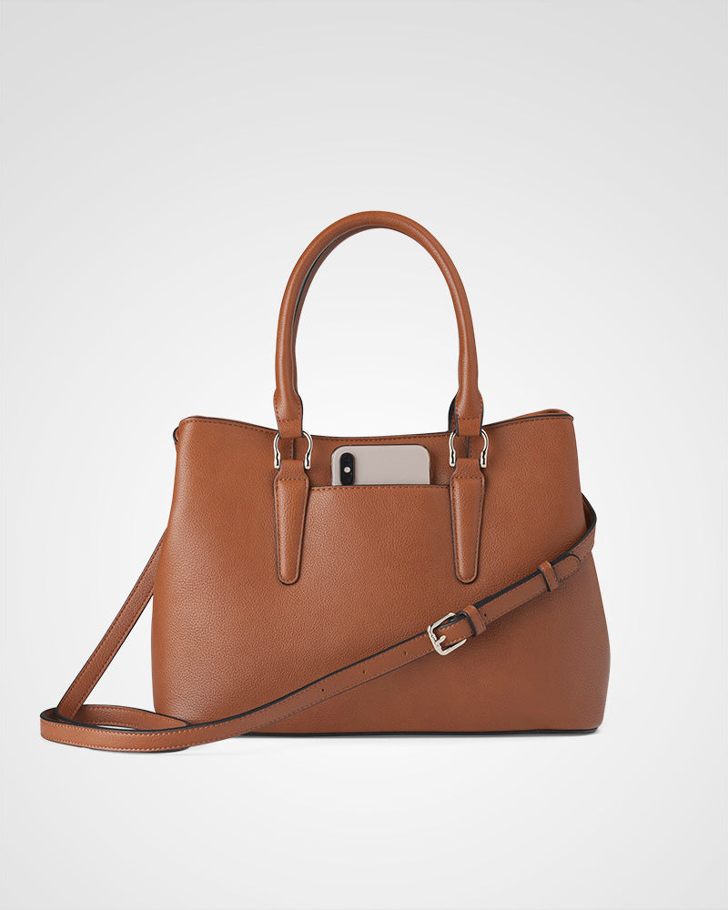 Eve Zip Top Satchel Bag-PEROZ Accessories