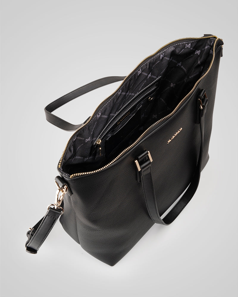 Inga Large Zip Top Tote Bag With Laptop Pocket-Handbags-PEROZ Accessories