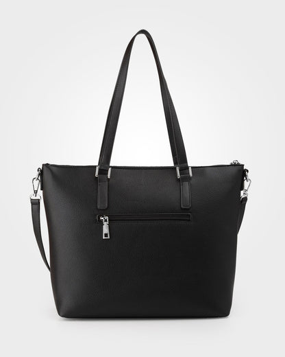 Inga Large Zip Top Tote Bag With Laptop Pocket-Handbags-PEROZ Accessories