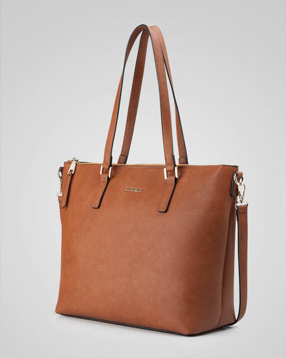 Inga Large Zip Top Tote Bag + Stripe Bag Strap-PEROZ Accessories