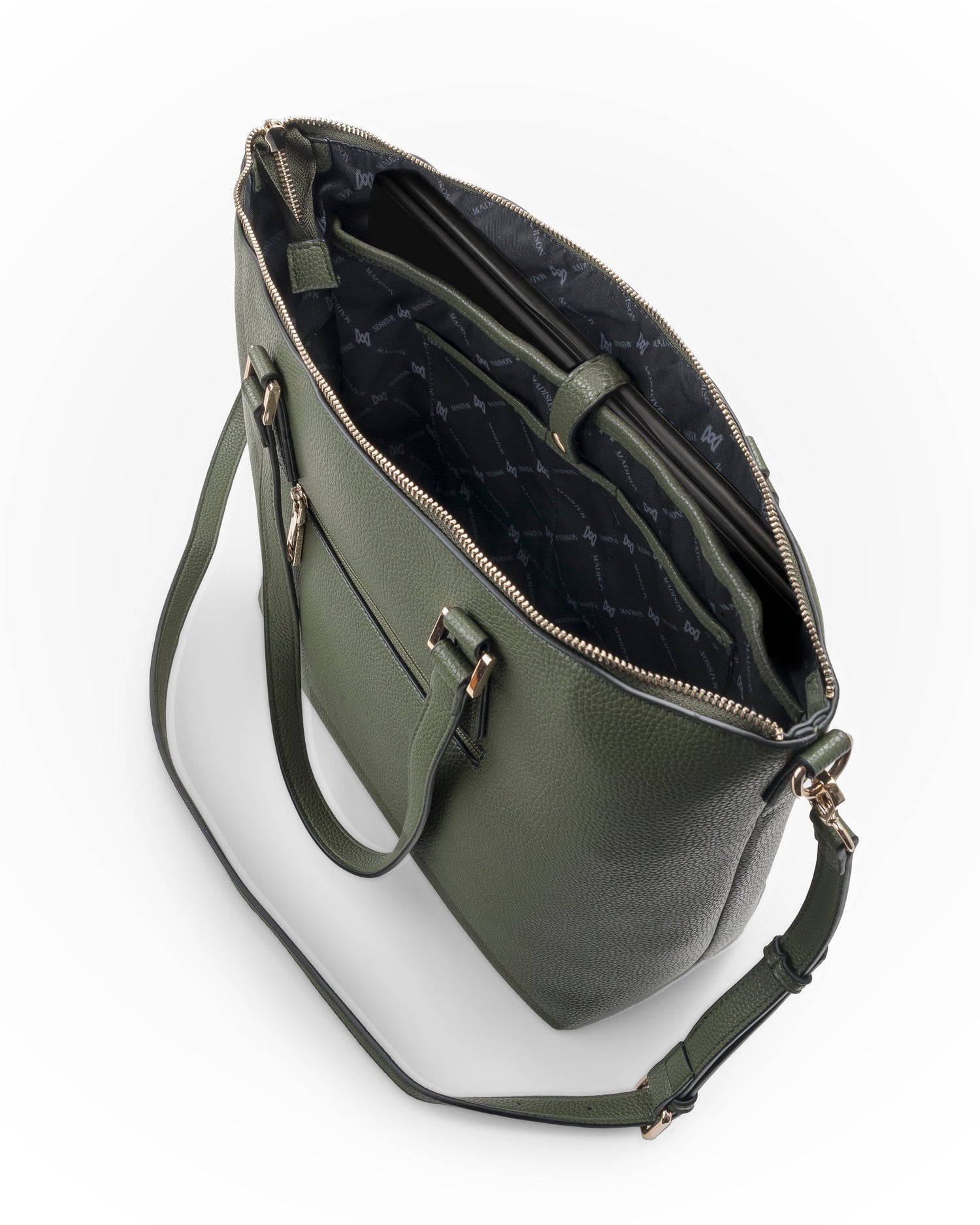 Inga Large Zip Top Tote Bag With Laptop Pocket-Handbags-PEROZ Accessories