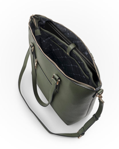 Inga Large Zip Top Tote Bag With Laptop Pocket-Handbags-PEROZ Accessories