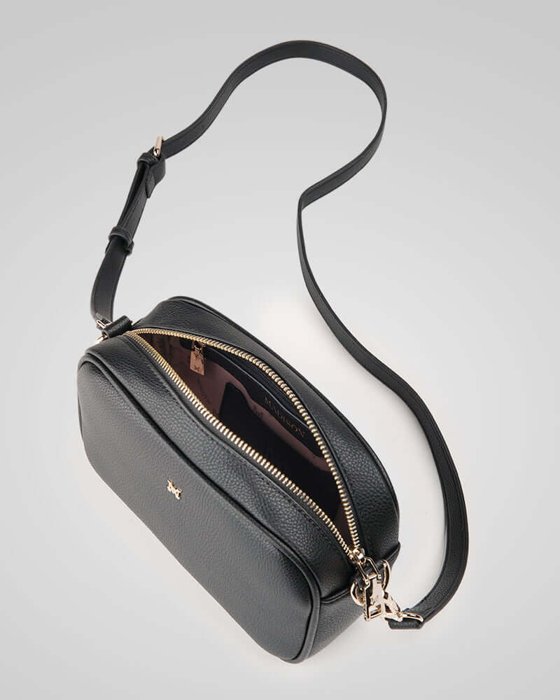Monica &quot;Wear It 3 Ways&quot; Giftbox - Metallic Stripe, Monogram &amp; Matching Bag Strap-Gift-PEROZ Accessories