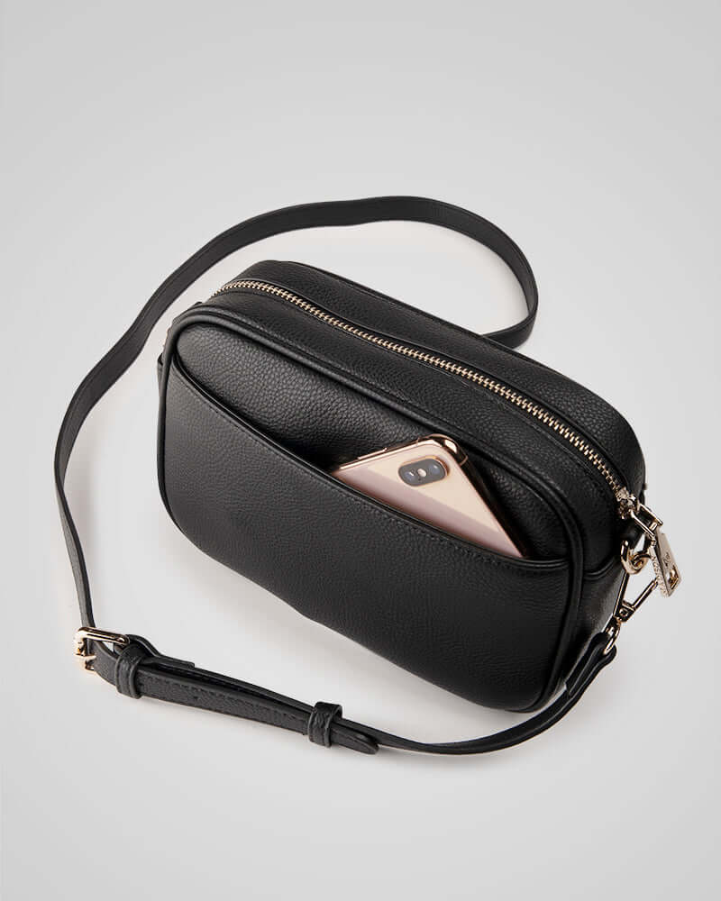 Monica &quot;Wear It 3 Ways&quot; Giftbox - Metallic Stripe, Monogram &amp; Matching Bag Strap-Gift-PEROZ Accessories