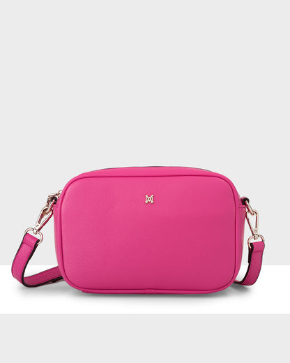 Bag &amp; 3 Straps &quot;One Bag 3 Ways&quot; - Monica Crossbody With Monogram, Stripe &amp; Matching Bag Strap-Handbags-PEROZ Accessories