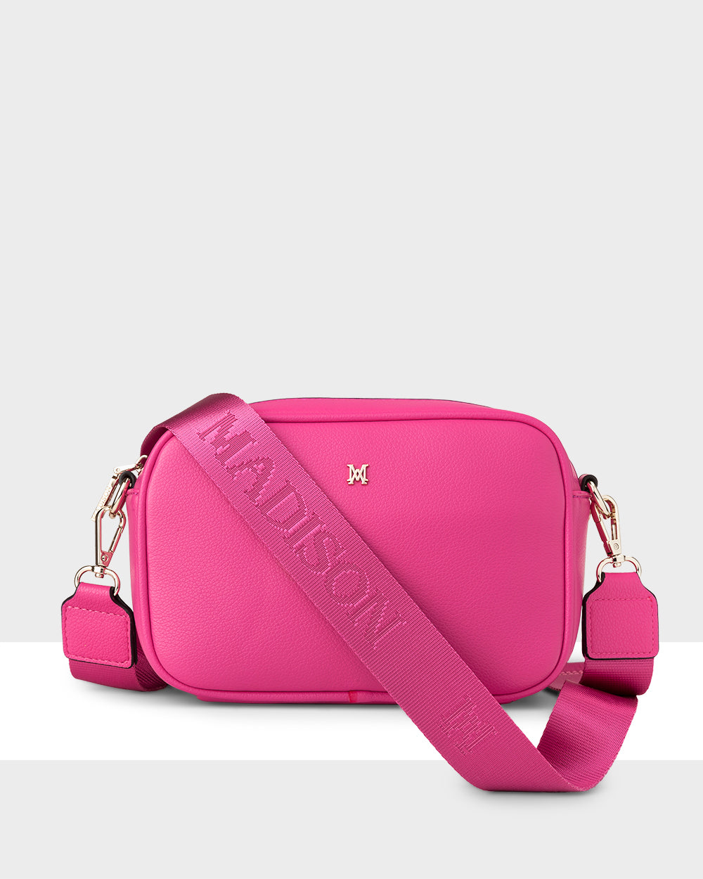 Bag &amp; 3 Straps &quot;One Bag 3 Ways&quot; - Monica Crossbody With Monogram, Stripe &amp; Matching Bag Strap-Handbags-PEROZ Accessories
