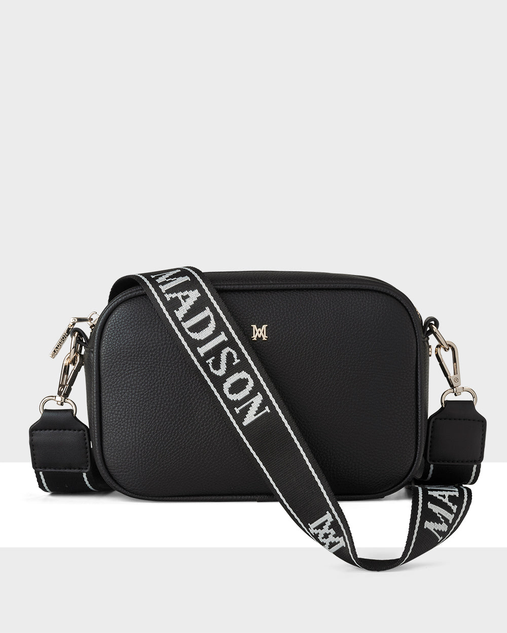 Monica Camera Crossbody Bag + Monogram Stripe Bag Strap-Handbags-PEROZ Accessories