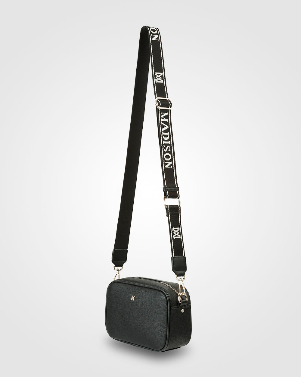 Monica Camera Crossbody Bag + Monogram Stripe Bag Strap-Handbags-PEROZ Accessories