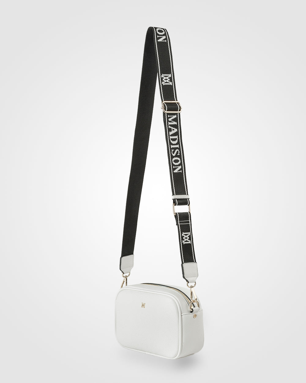 Monica Camera Crossbody Bag + Monogram Stripe Bag Strap-Handbags-PEROZ Accessories