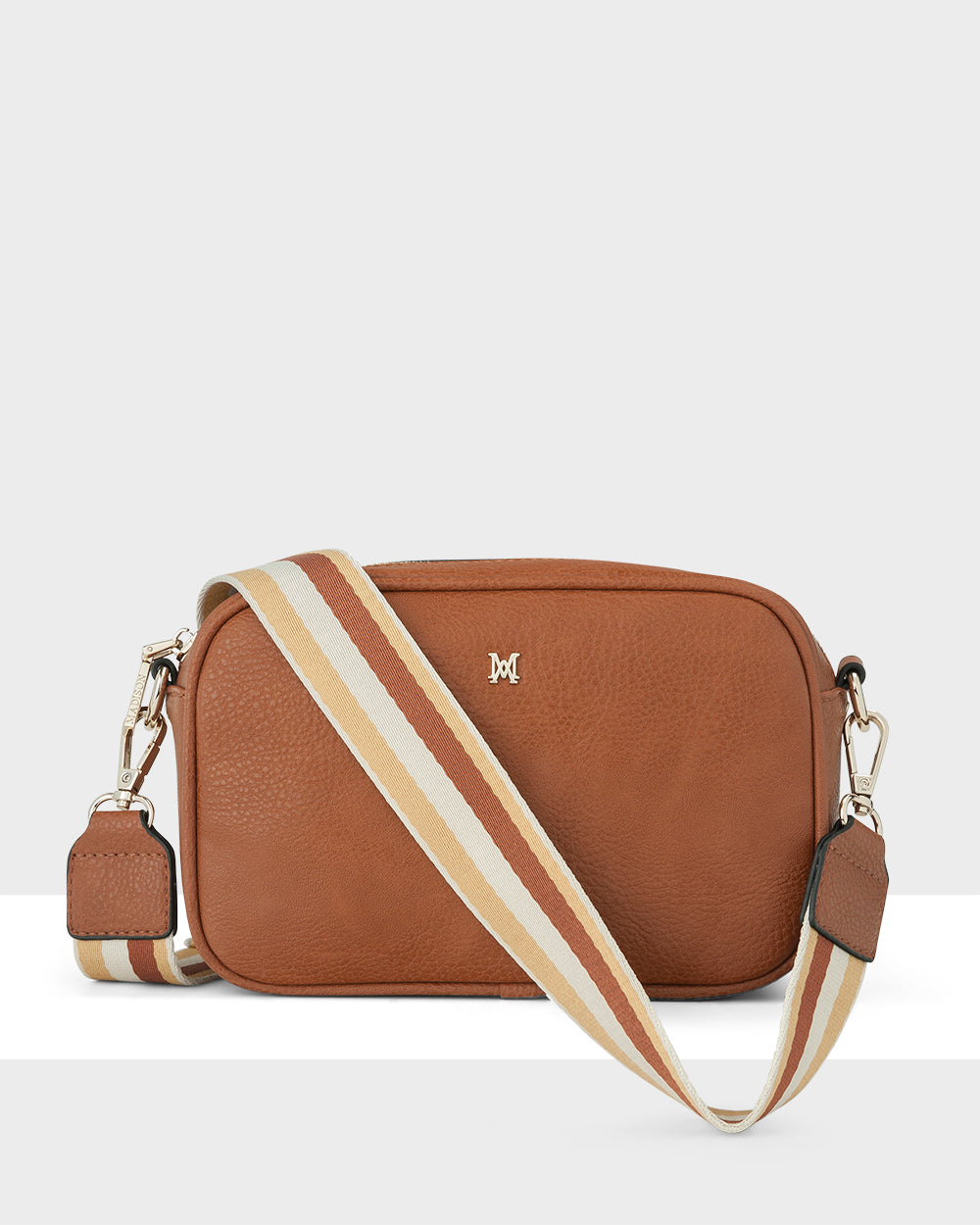 Monica Camera Crossbody Bag + Stripe Bag Strap-Handbags-PEROZ Accessories