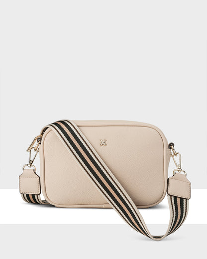 Monica Stripe &quot;Wear It 3 Ways&quot; Handbag &amp; Bag Straps Giftbox-Handbags-PEROZ Accessories