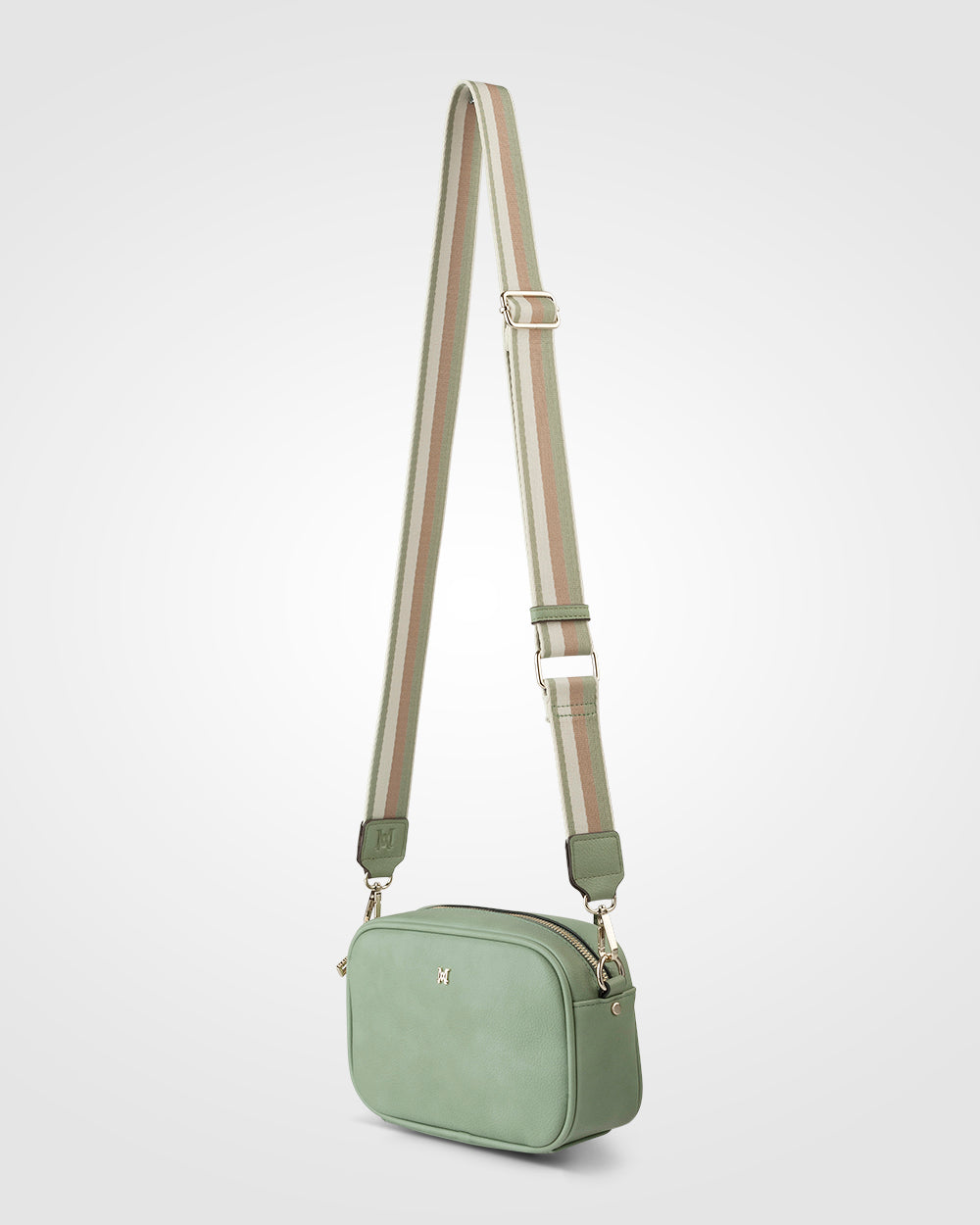Monica Camera Crossbody Bag + Stripe Bag Strap-Handbags-PEROZ Accessories