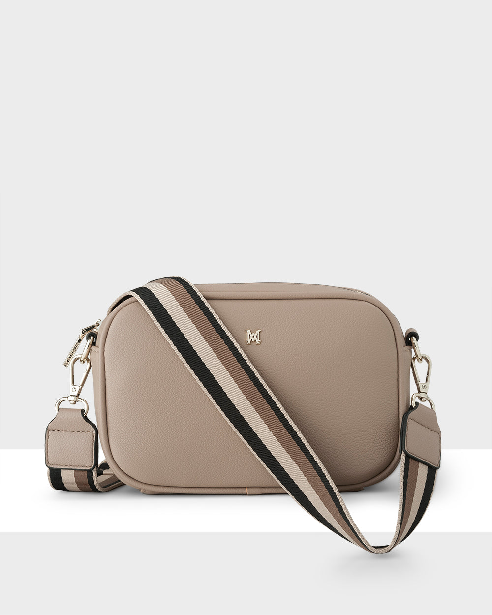 Monica Camera Crossbody Bag + Stripe Bag Strap-Handbags-PEROZ Accessories