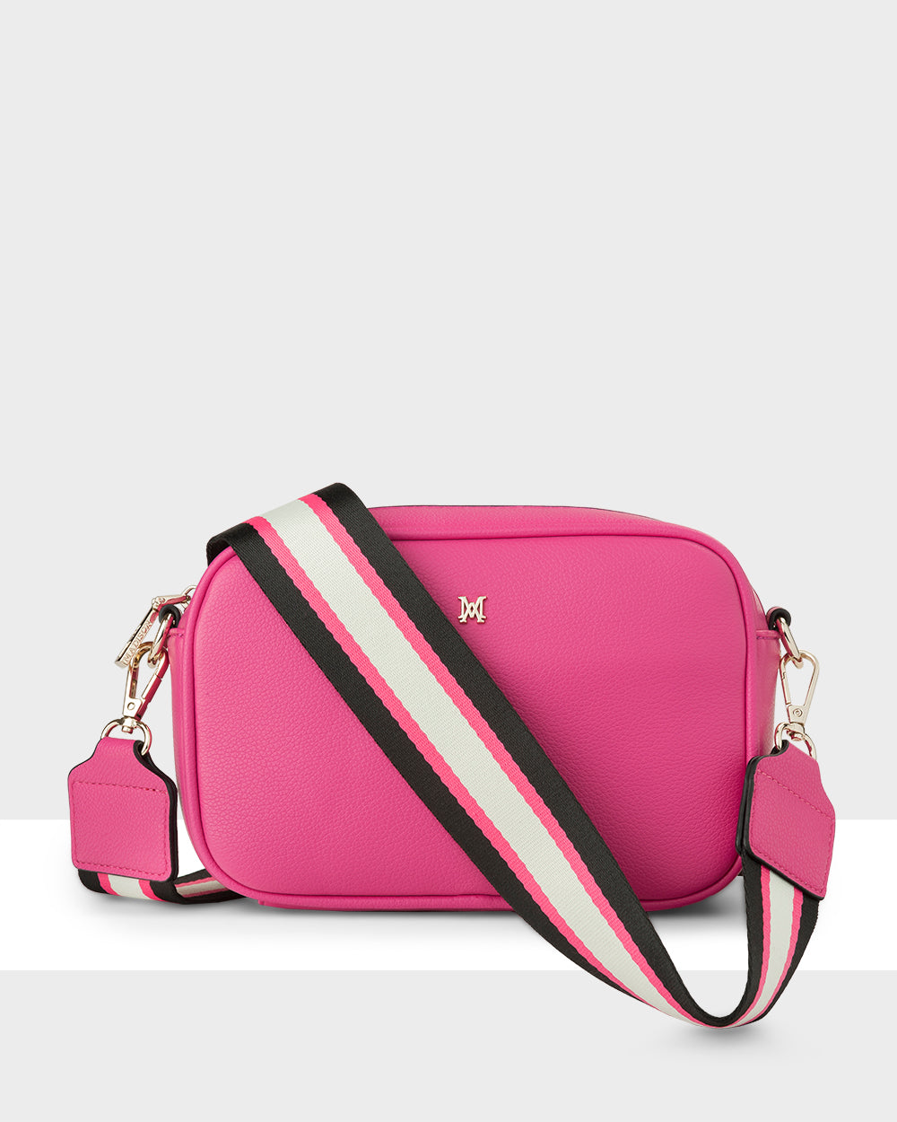 Monica Camera Crossbody Bag + Stripe Bag Strap-Handbags-PEROZ Accessories