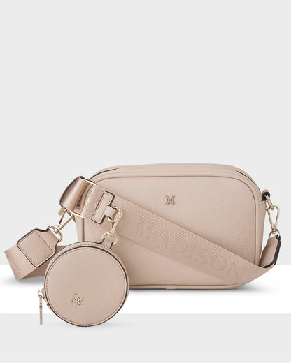 Monica Nude Camera Crossbody Bag + Utility Bag Strap-Camera Bags-PEROZ Accessories