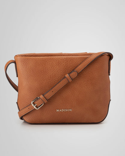 Gillian Weave Front Zip Top Crossbody Bag-PEROZ Accessories