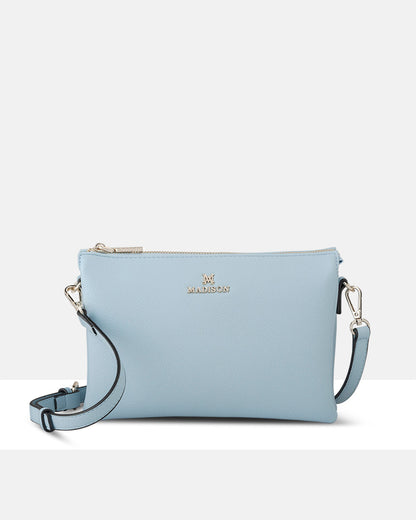 Avery 3 Compartment Crossbody Bag + Monogram Bag Strap-Handbags-PEROZ Accessories
