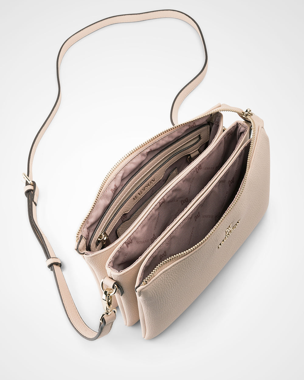 Avery 3 Compartment Crossbody Bag + Aztec Bag Strap-Handbags-PEROZ Accessories