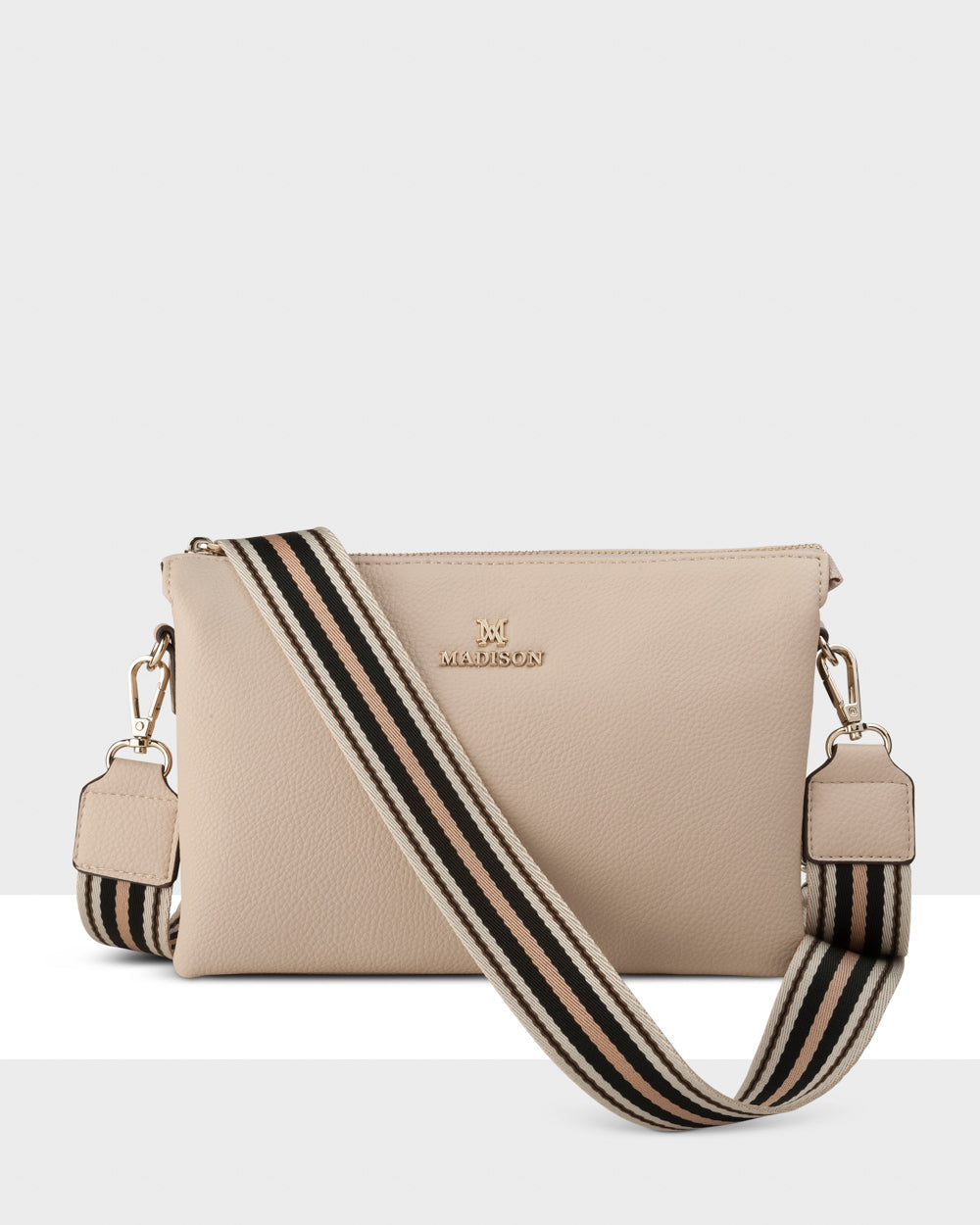 Avery Stripe &quot;Wear It 3 Ways&quot; Handbag &amp; Bag Straps Giftbox-PEROZ Accessories