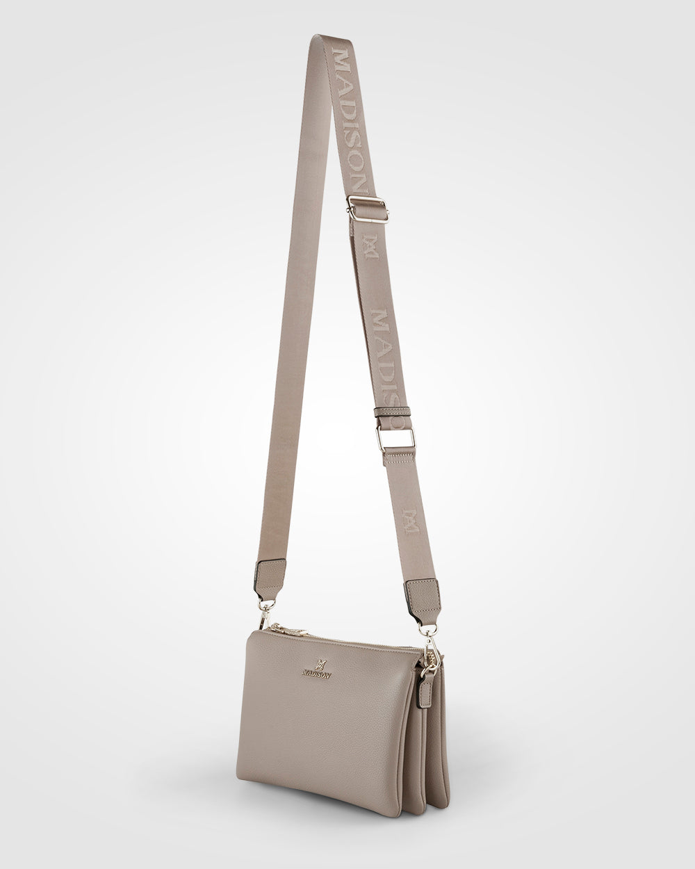 Avery 3 Compartment Crossbody Bag + Monogram Bag Strap-Handbags-PEROZ Accessories