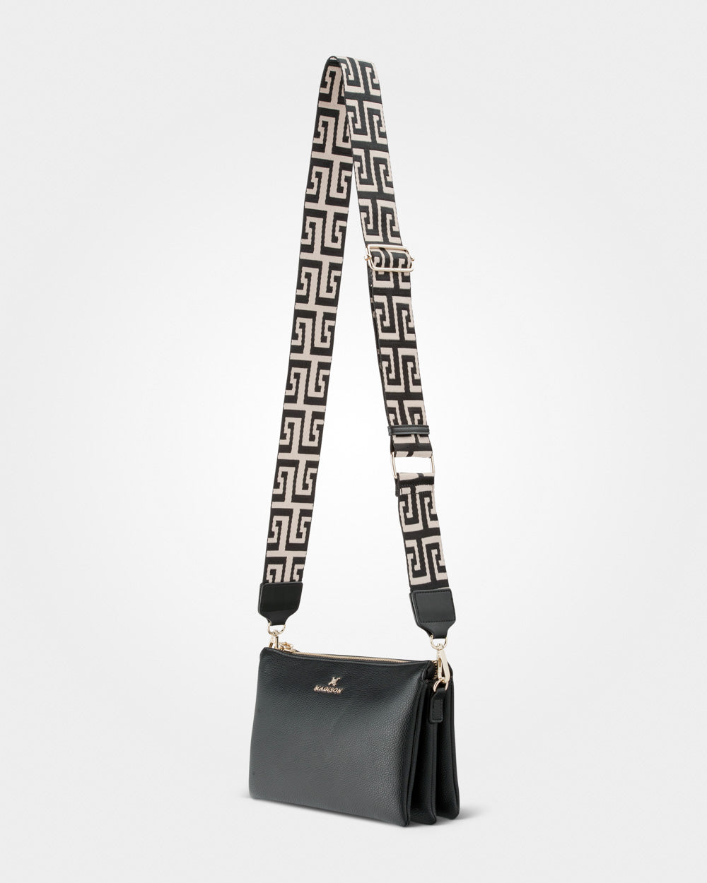 Avery 3 Compartment Crossbody Bag + Graphic Bag Strap-Handbags-PEROZ Accessories