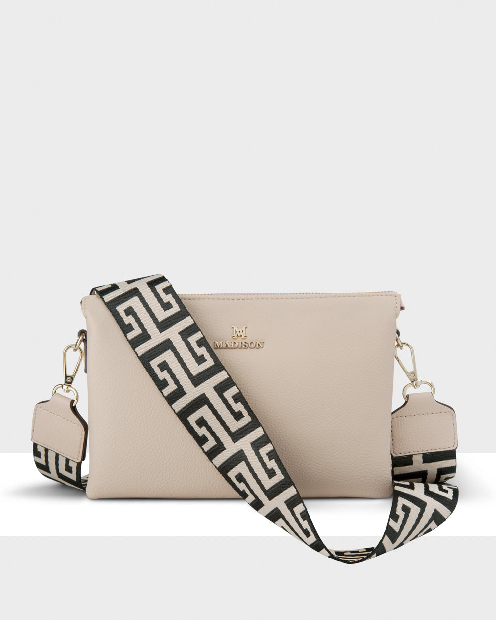Avery 3 Compartment Crossbody Bag + Graphic Bag Strap-Handbags-PEROZ Accessories