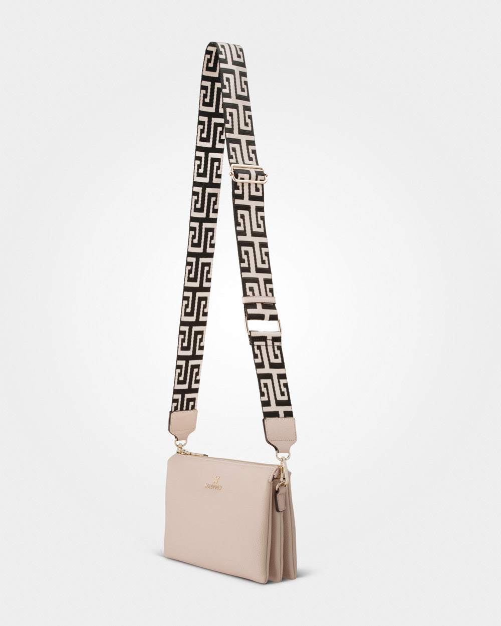 Avery 3 Compartment Crossbody Bag + Graphic Bag Strap-Handbags-PEROZ Accessories