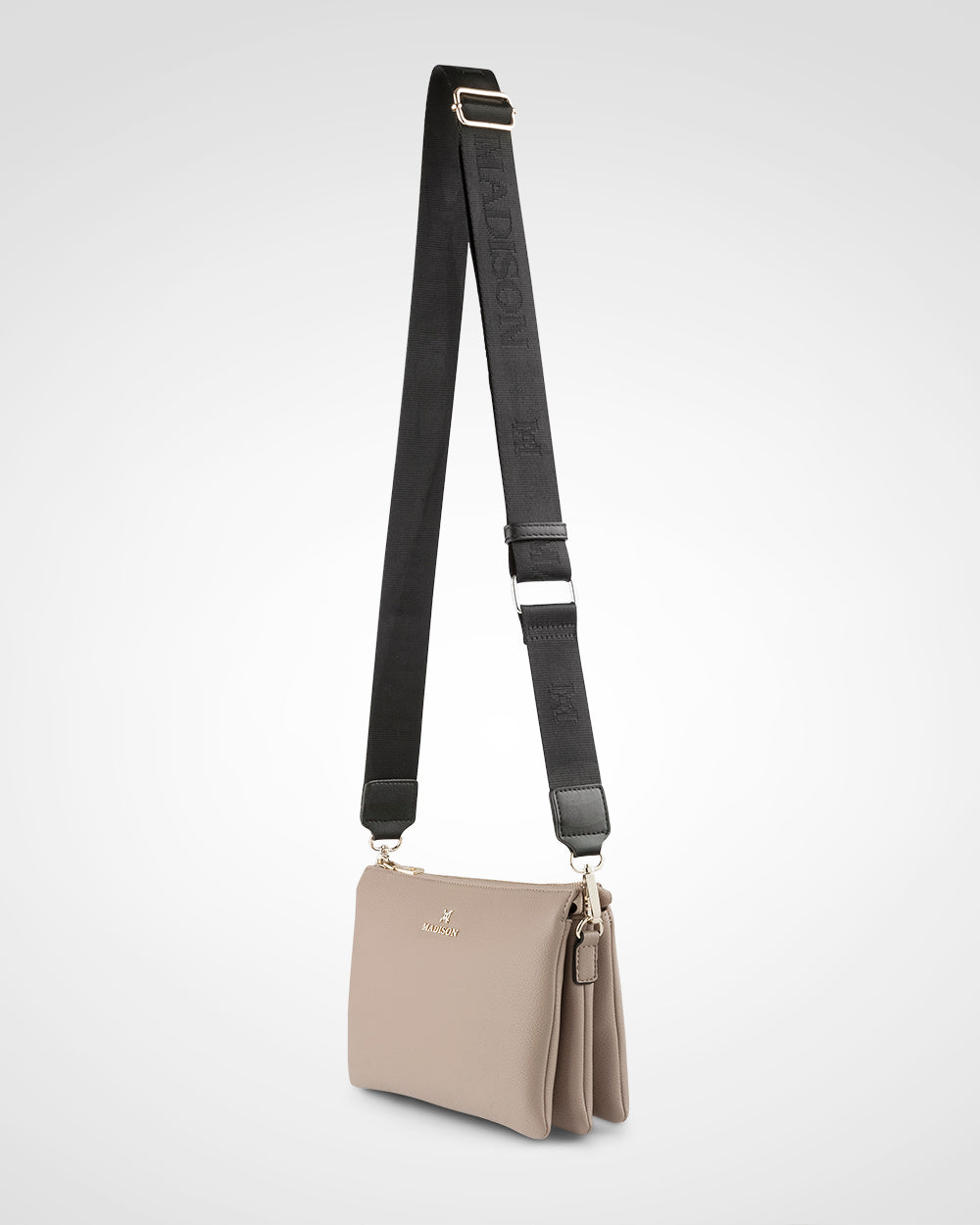 Avery 3 Compartment Crossbody Bag + Monogram Bag Strap-Handbags-PEROZ Accessories