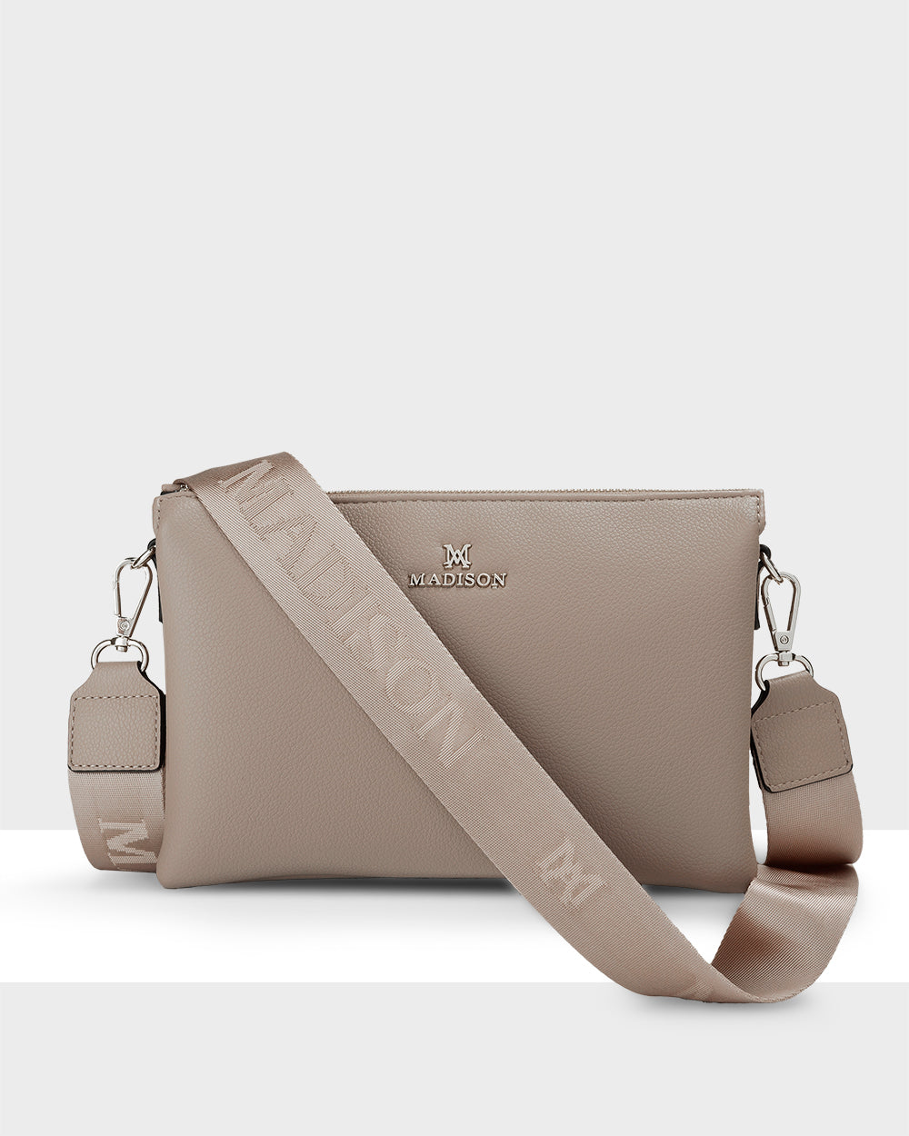 Avery 3 Compartment Crossbody Bag + Monogram Bag Strap-Handbags-PEROZ Accessories