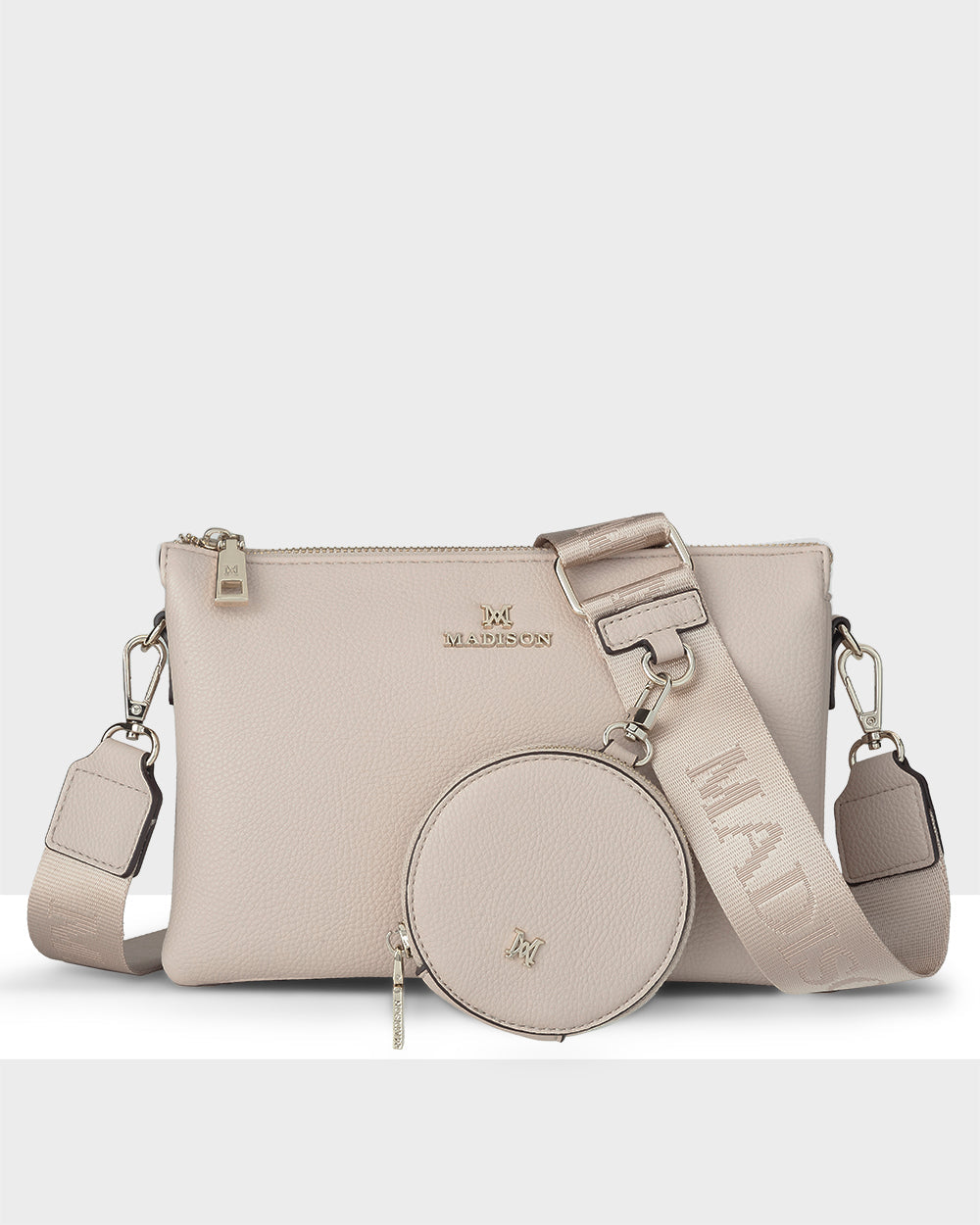 Avery 3 Compartment Crossbody Bag + Utility Bag Strap-Handbags-PEROZ Accessories