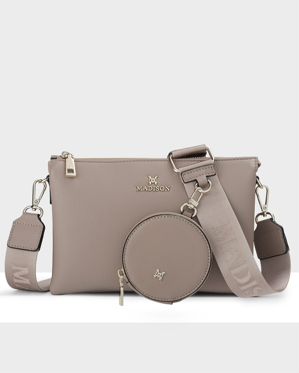 Avery 3 Compartment Crossbody Bag + Utility Bag Strap-Handbags-PEROZ Accessories