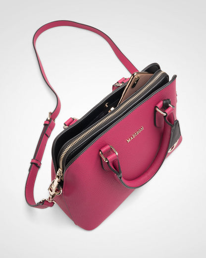 Tilli 3 Compartment Curve Top Satchel Bag-PEROZ Accessories