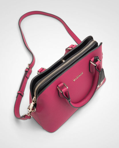 Tilli 3 Compartment Curve Top Satchel Bag-PEROZ Accessories