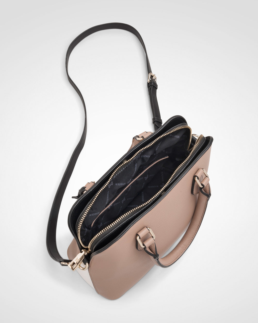 Tilli 3 Compartment Curve Top Satchel Bag-PEROZ Accessories