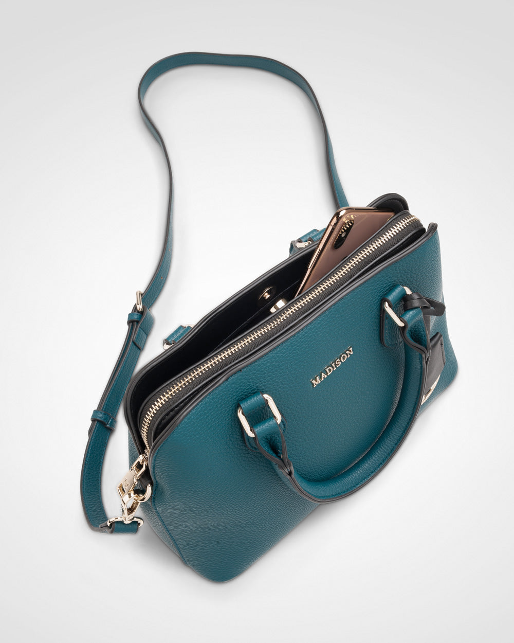 Tilli 3 Compartment Curve Top Satchel Bag-PEROZ Accessories