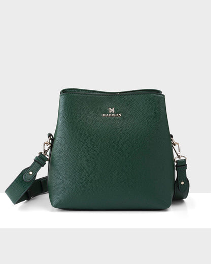 Joanie 3 Compartment Crossbody Bucket Bag-Crossbody Bags-PEROZ Accessories