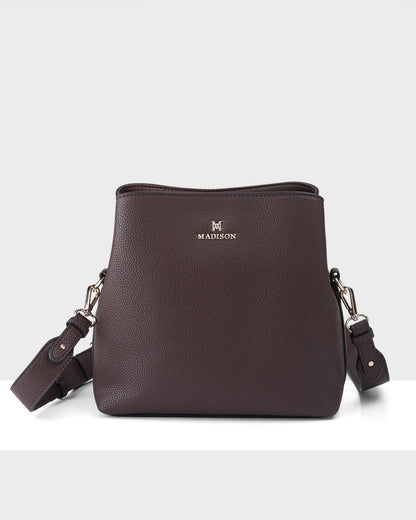 Joanie 3 Compartment Crossbody Bucket Bag + Aztec Bag Strap-PEROZ Accessories