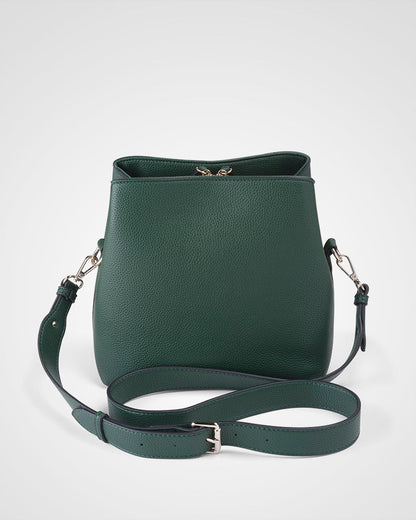 Joanie 3 Compartment Crossbody Bucket Bag + Monogram Bag Strap-Handbags-PEROZ Accessories