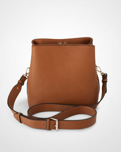 Joanie 3 Compartment Crossbody Bucket Bag + Graphic Bag Strap-PEROZ Accessories