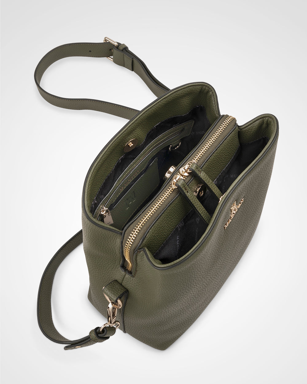 Joanie 3 Compartment Crossbody Bucket Bag-Handbags-PEROZ Accessories