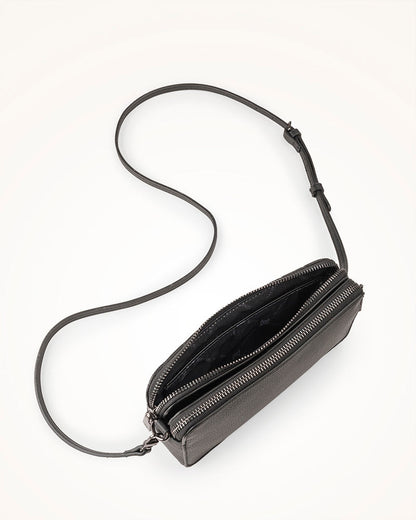 Zoe V-Stitch Slim Double Zip Camera Bag With Detachable Wrist Strap-PEROZ Accessories