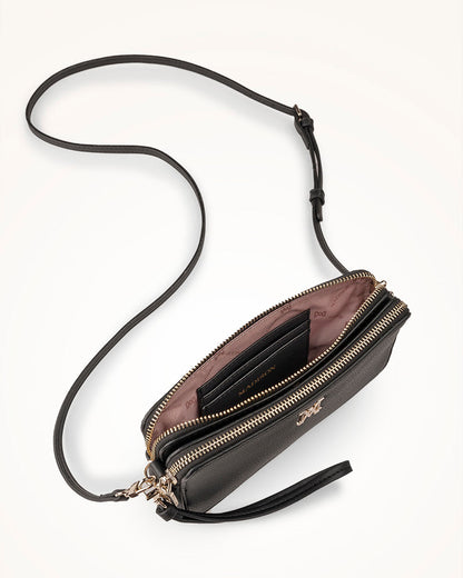 Zoe Slim Double Zip Camera Bag With Detachable Wrist Strap-PEROZ Accessories
