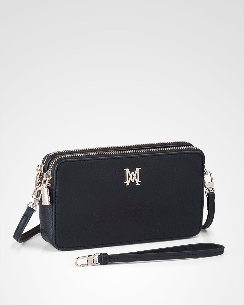 Zoe Slim Double Zip Camera Bag With Detachable Wrist Strap-PEROZ Accessories